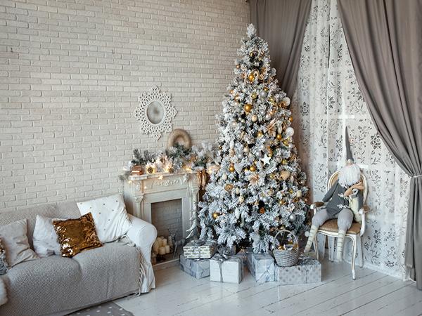Kate White Christmas Tree Decorations Photography Backdrop - Kate backdrop UK
