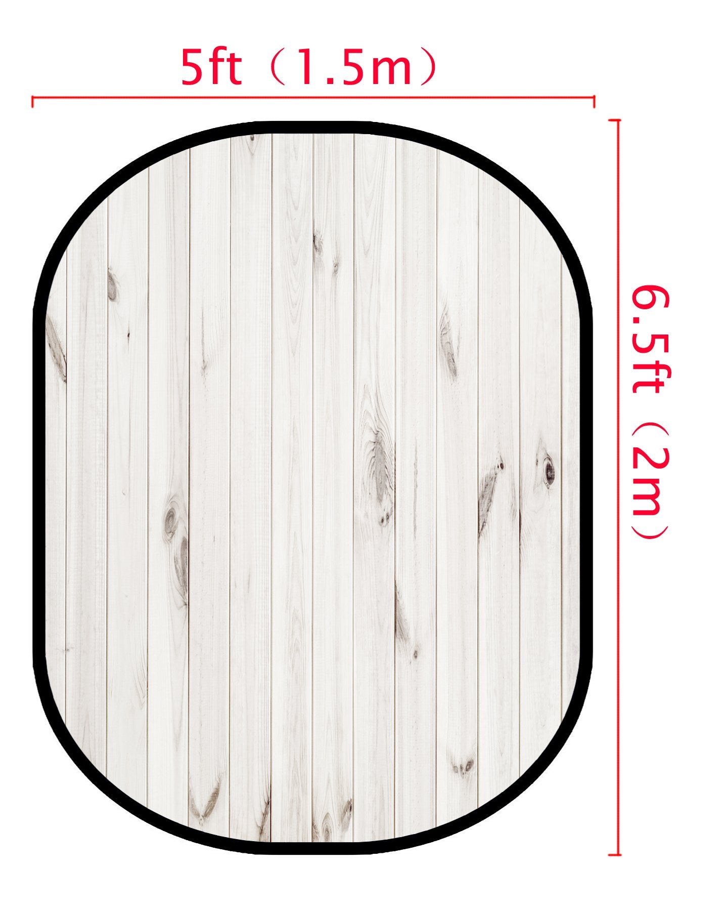 Kate White Wood / Dark Blue Green Retro Wood Collapsible Backdrop Photography 5X6.5ft(1.5x2m)