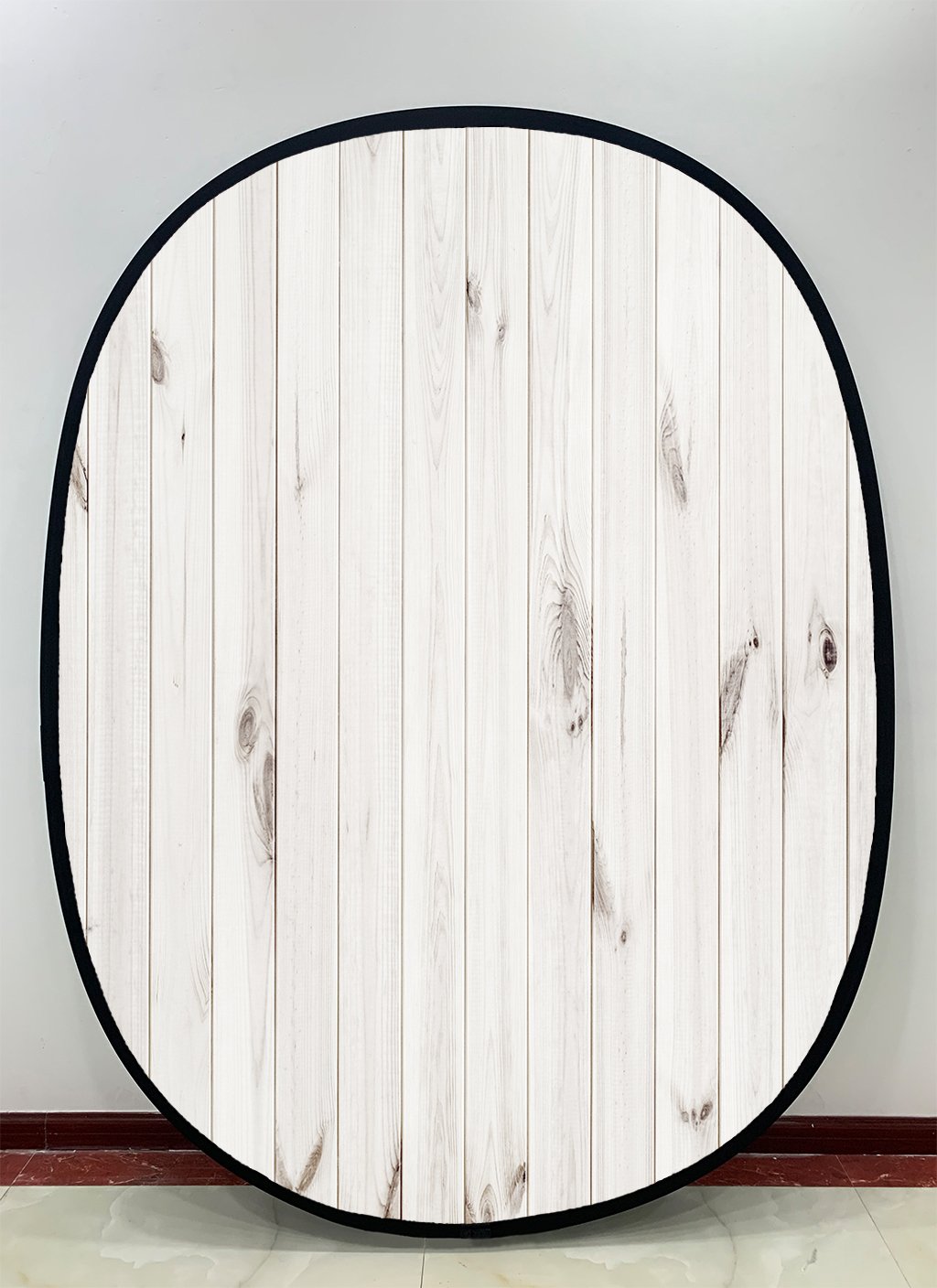 Kate White Wood / Dark Blue Green Retro Wood Collapsible Backdrop Photography 5X6.5ft(1.5x2m)