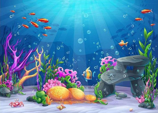 Kate Mermaid Underwater World Scene Backdrops for Photography