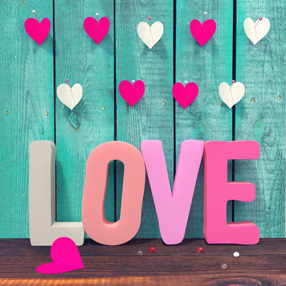 Kate Valentine'S Day  Wooden Wall Love Photography Backdrop -UK