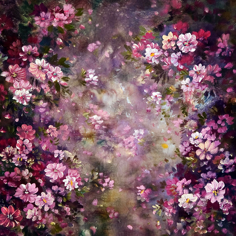 Kate Pink Flower Dark Color Backdrops for Photography