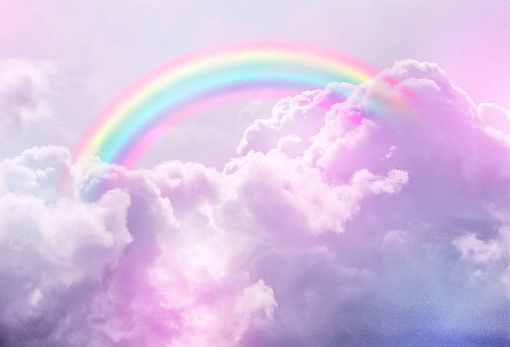 Katebackdrop£ºKate Rainbow sky cloud Backdrop Pink Watercolor Background