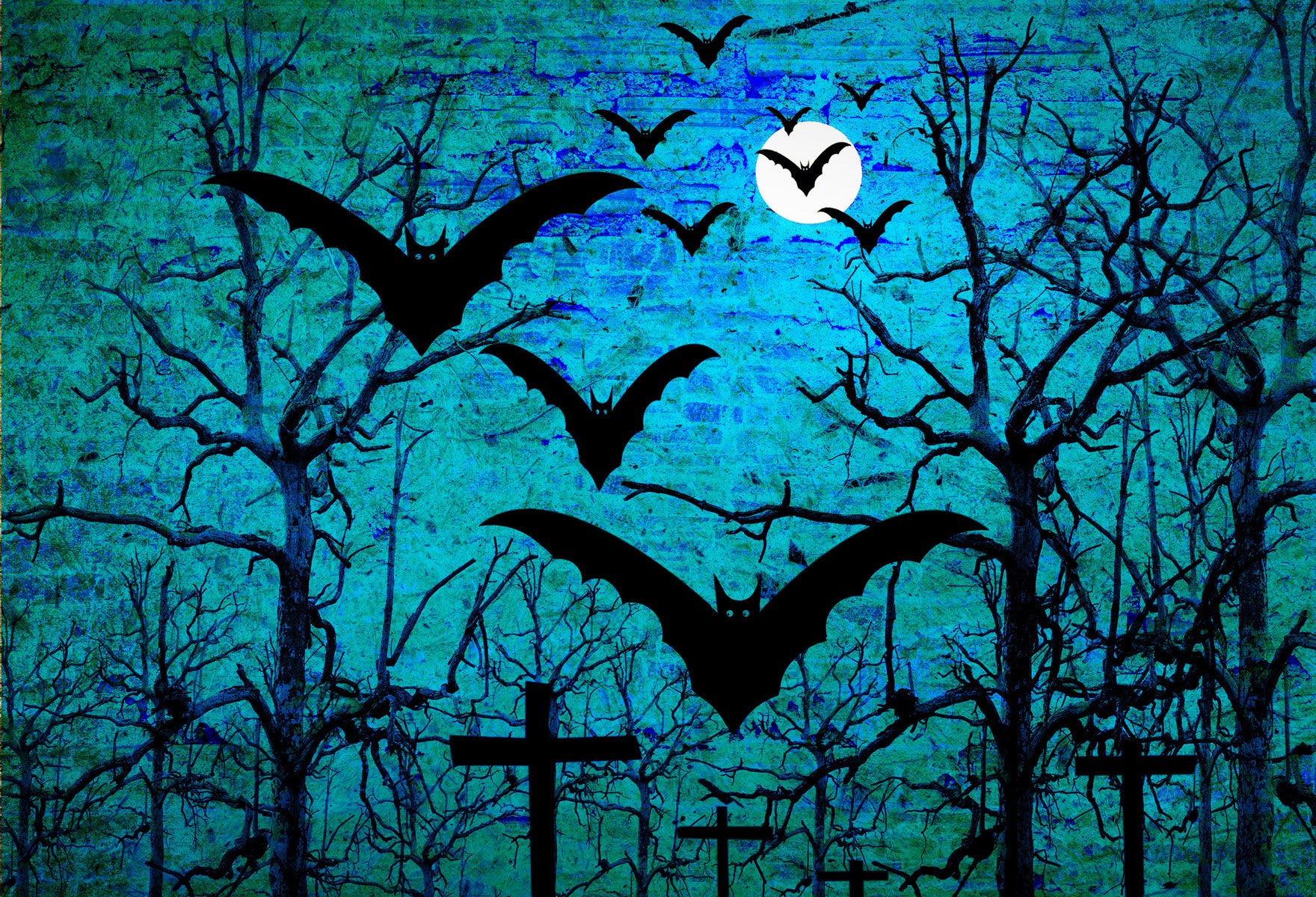 Kate Halloween Bats  Backdrop for Photography