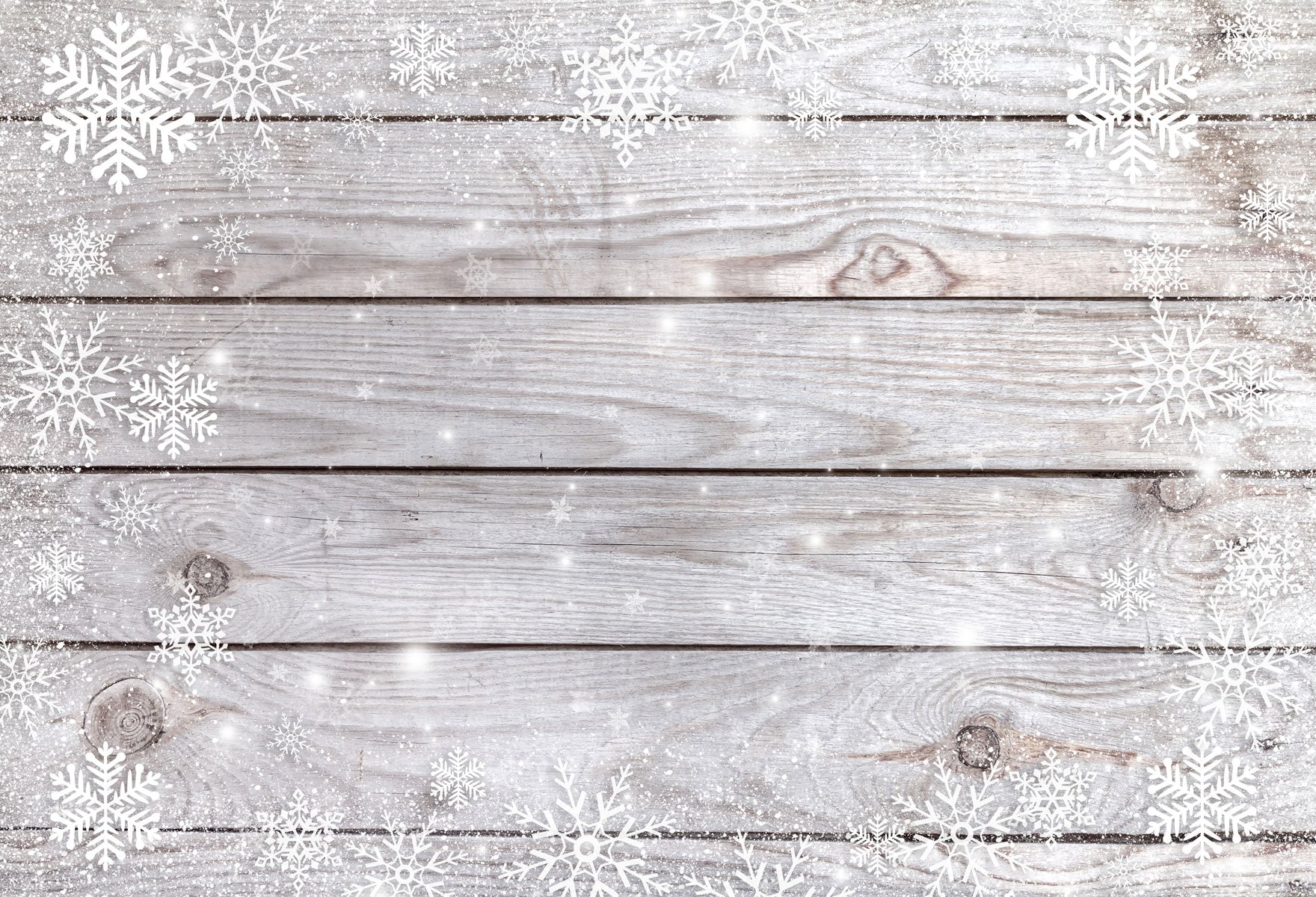 Kate Christmas Winter Snowflake Wood Floor Backdrops for Photography