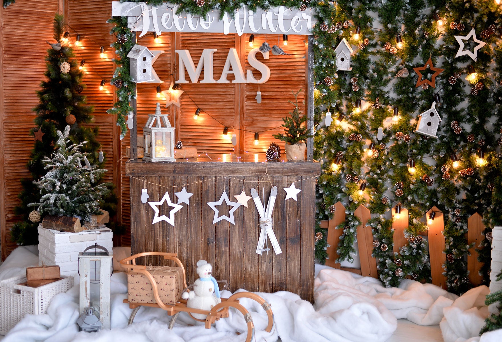 Kate Christmas Snow Backdrops For Photography