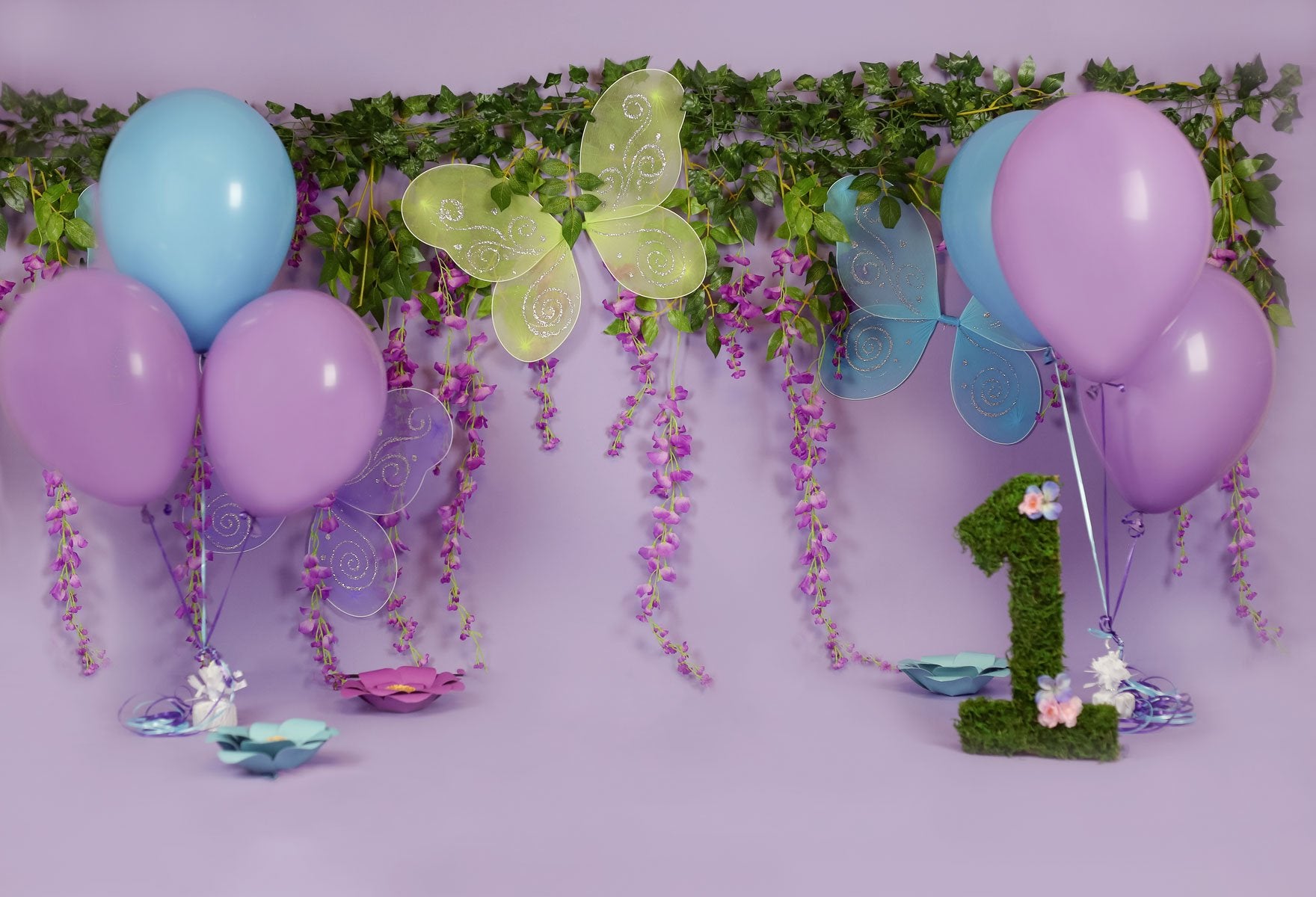 Kate Fairy Garden Birthday Children Backdrop for Photography Designed by Sherie Skelly