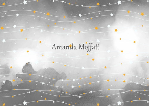 Kate Light Grey Sky and Yellow Star Backdrop for Children Photography Designed by Amanda Moffatt