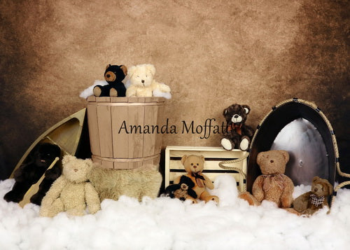 Kate Teddy Bear Children Backdrop for Photography Designed by Amanda Moffatt