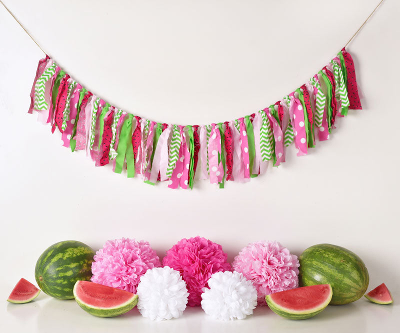 Kate Summer Watermelon Birthday Backdrop Designed by Mandy Ringe Photography