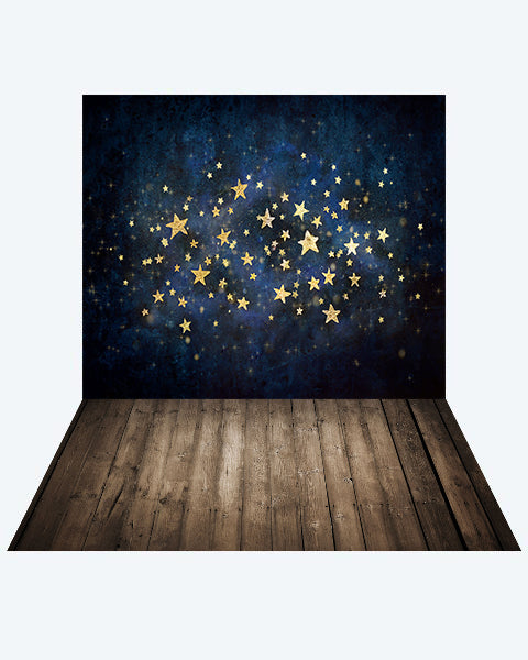 Kate Star Night Children Backdrop + Wood Floor Mat for Photography