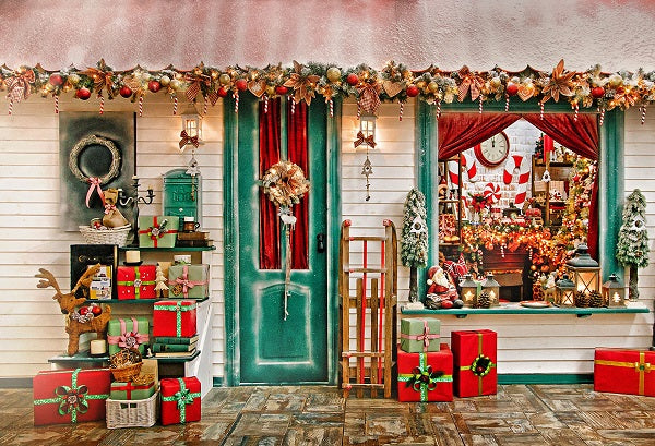 Christmas Toy Shop Backdrop