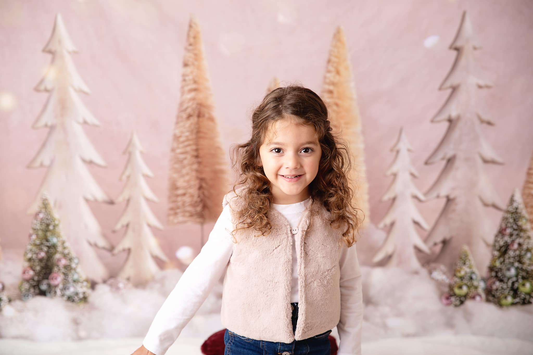 Kate Elegant Christmas Trees with Glitter Backdrop Designed By Mandy Ringe Photography