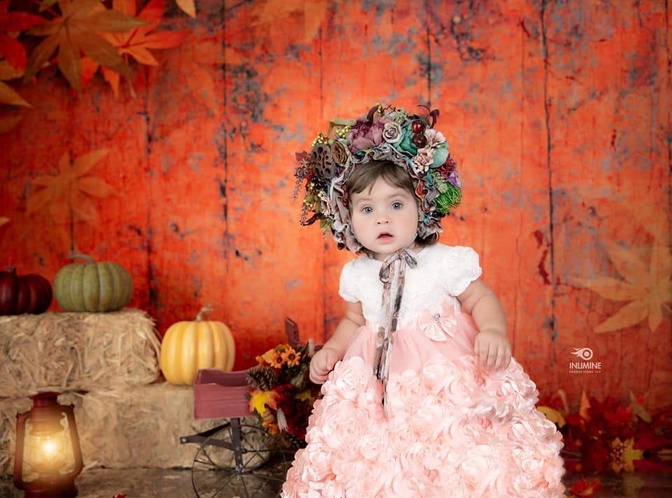 Kate Autumn Maple Leaf Wooden Backdrops for Photography -UK