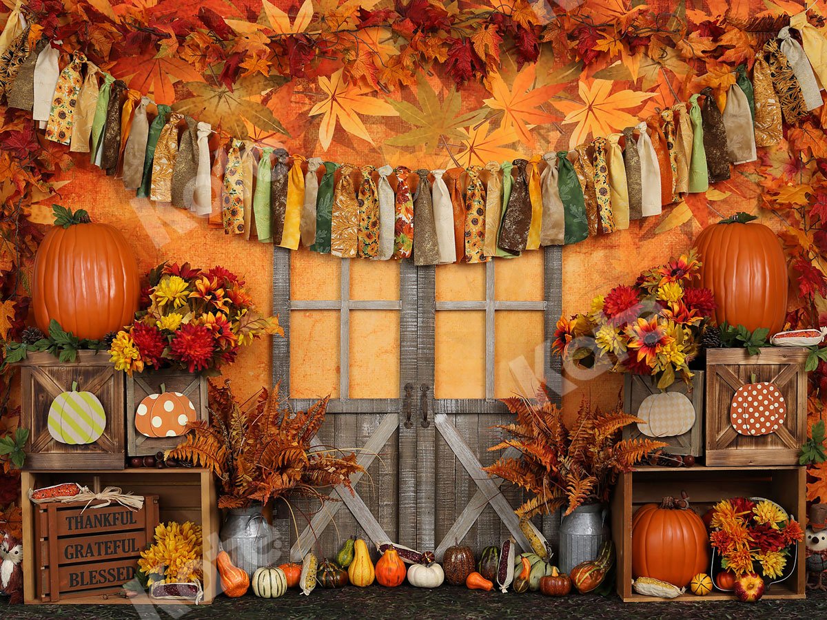 Kate Autumn Harvest Thanksgiving Backdrop