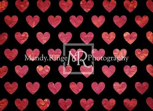 Painted Heart Pattern Valentines Backdrop