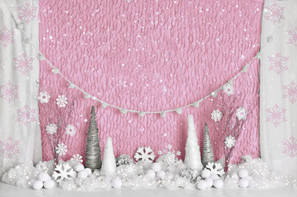 Kate Birthday Pink Winter Onederland Girly Backdrop Designed By Mandy Ringe Photography
