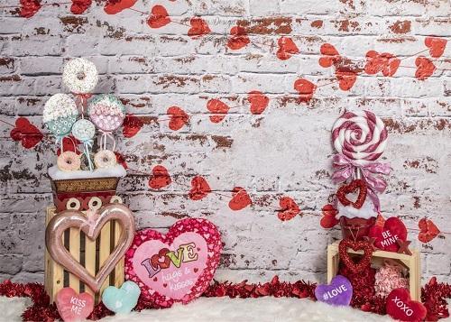 Sweet Candy Valentine's Day Backdrop