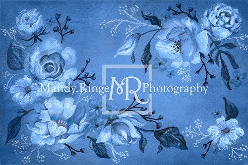 Fine Art Blue Flowers Backdrop