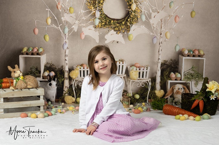 Kate Easter Egg Trees and Bunnies Backdrop Designed By Mandy Ringe Photography