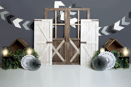 Kate Boy Gray Rustic Children Cake Smash Backdrop Designed by Megan Leigh Photography -UK