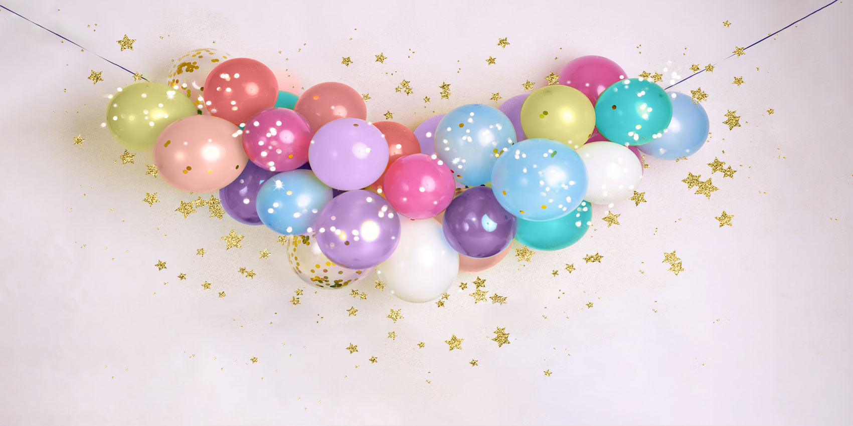 Kate Children Pastel Balloons and Stars Backdrop Designed By Mandy Ringe Photography