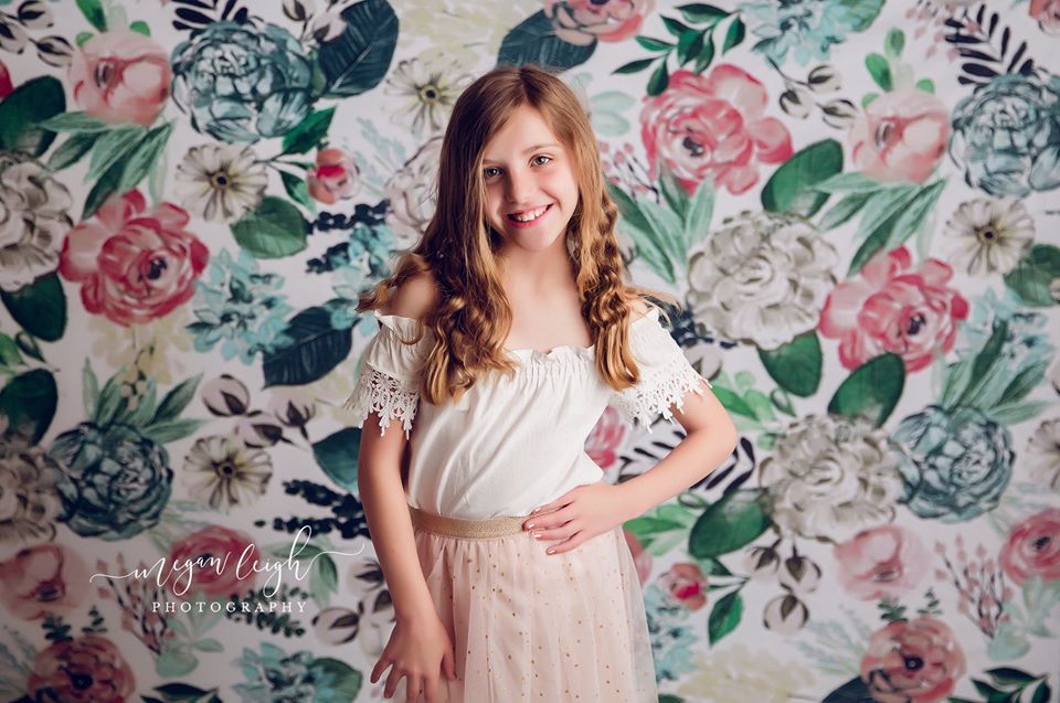 Kate Mixed Flowers Backdrop Designed by Megan Leigh Photography