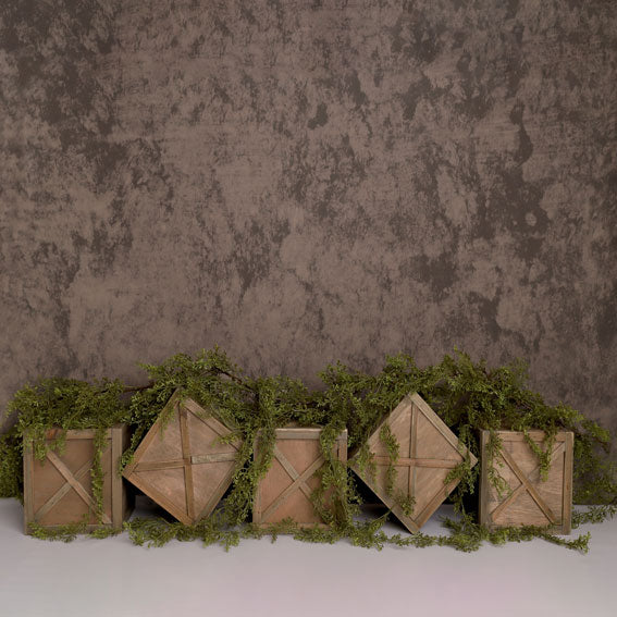 Kate Spring Brown Crates Backdrop Designed by Melissa King