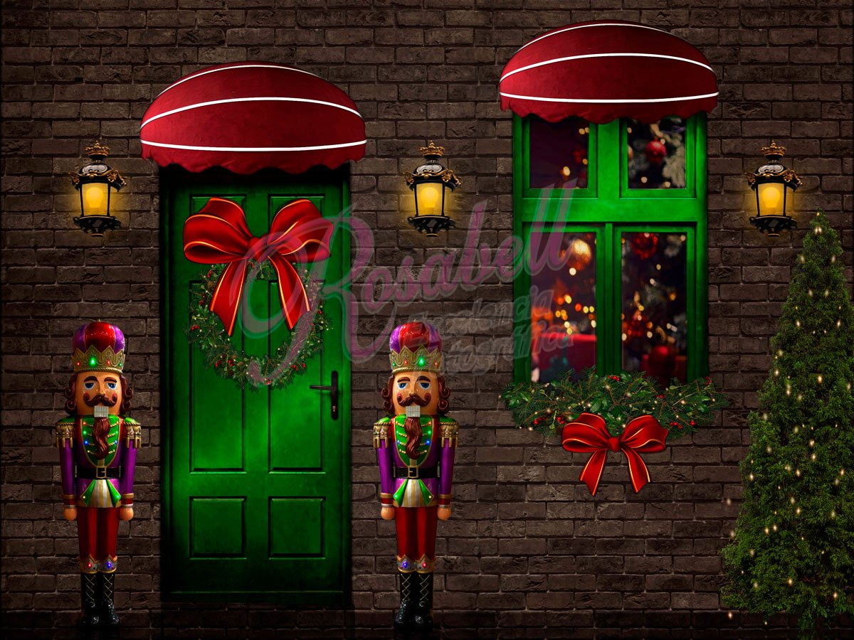 Kate Christmas Door Front Soldier Backdrop Designed by Rosabell Photography