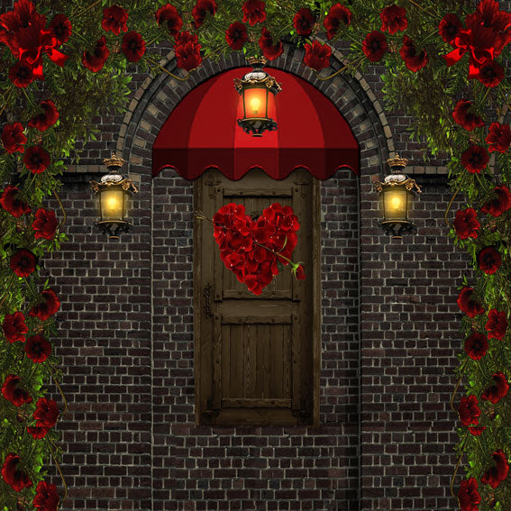 Kate Valentine's Day  Front Door Backdrop Designed by Rosabell Photography