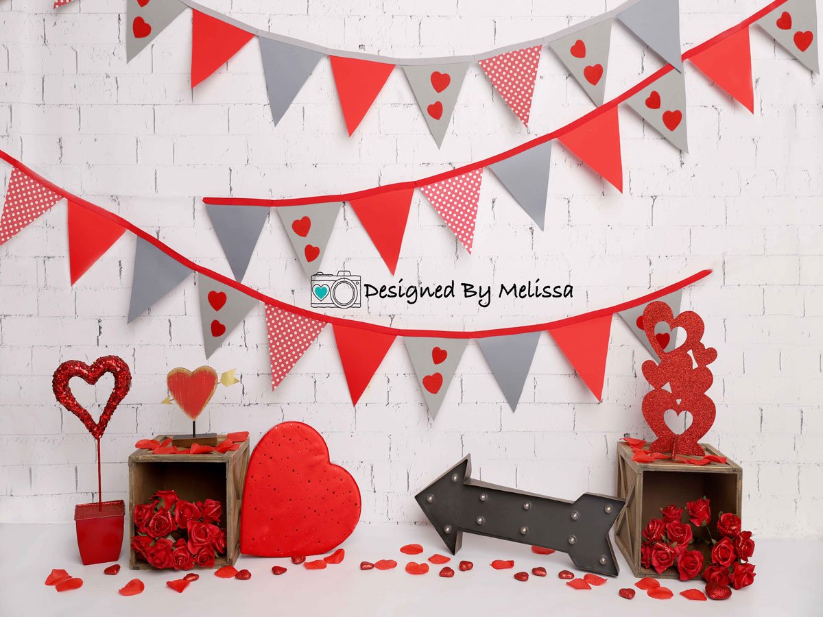 Kate Valentine's Day Party Backdrop Designed by Melissa King