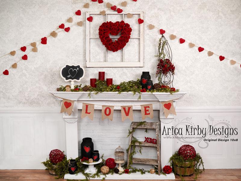 Kate Valentine's Day Love Backdrop Designed by Arica Kirby