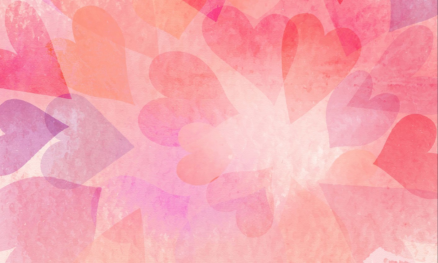 Kate Valentine's Day Pink Bokeh Hearts Backdrop Designed by Amanda Moffatt