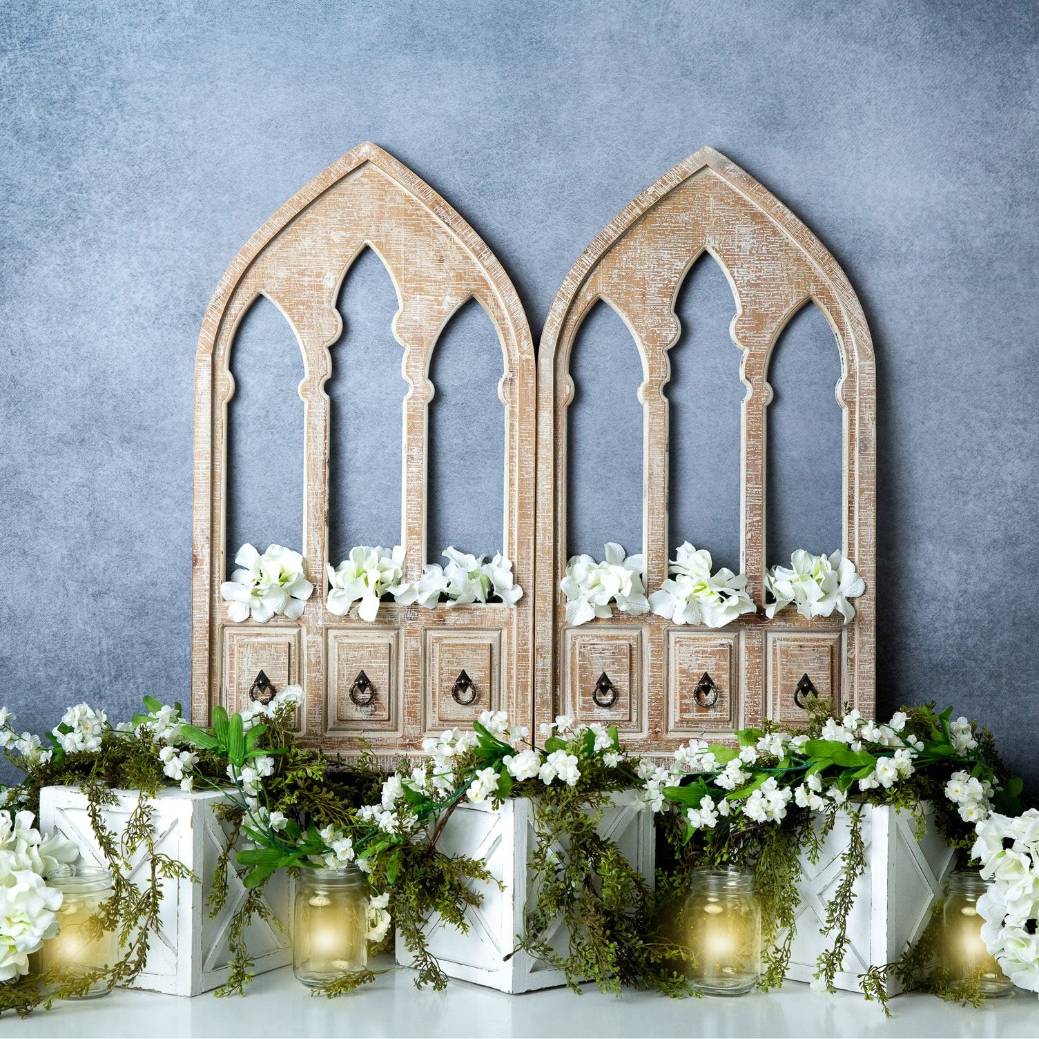 Kate Spring White Flowers Door Blue Backdrop Designed By Megan Leigh Photography