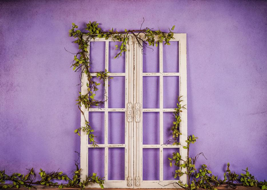 Kate Spring/mother's Day Purple Doors Backdrop Designed by Arica Kirby