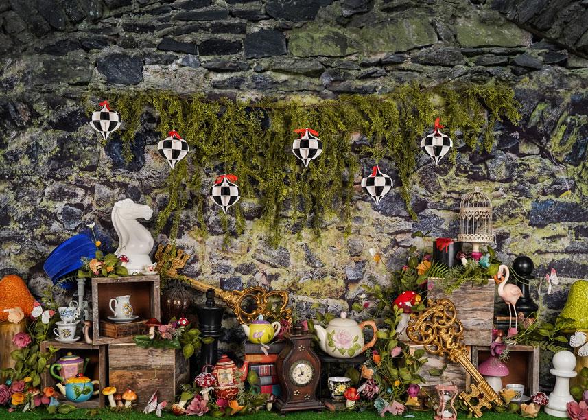 Kate Spring Alice Tea Fairy Tale Backdrop Designed by Arica Kirby -UK