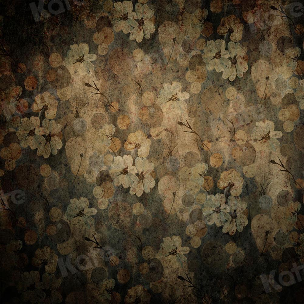 Kate Retro Fine Art Flower Brown Tone Backdrop for Photography -UK