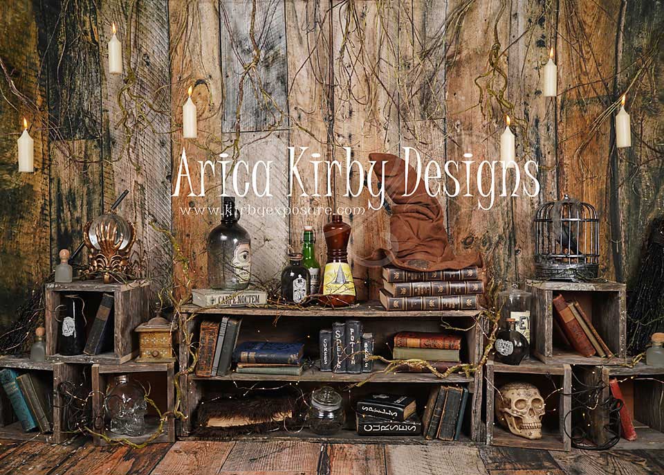 Kate 7x5ft Wizard Sitter Set  Backdrop Designed by Arica Kirby -UK