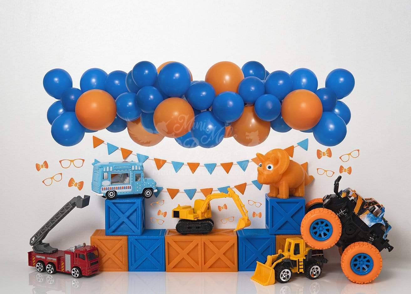 Kate Boy Cake Smash Toy Backdrop Blip Nerd Giggle Guy for Photography Designed by Mini MakeBelieve -UK