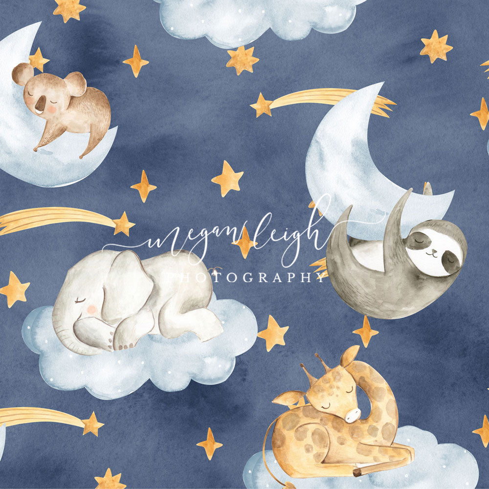 Kate Children Sleeping Animals Night Backdrop Designed by Megan Leigh Photography