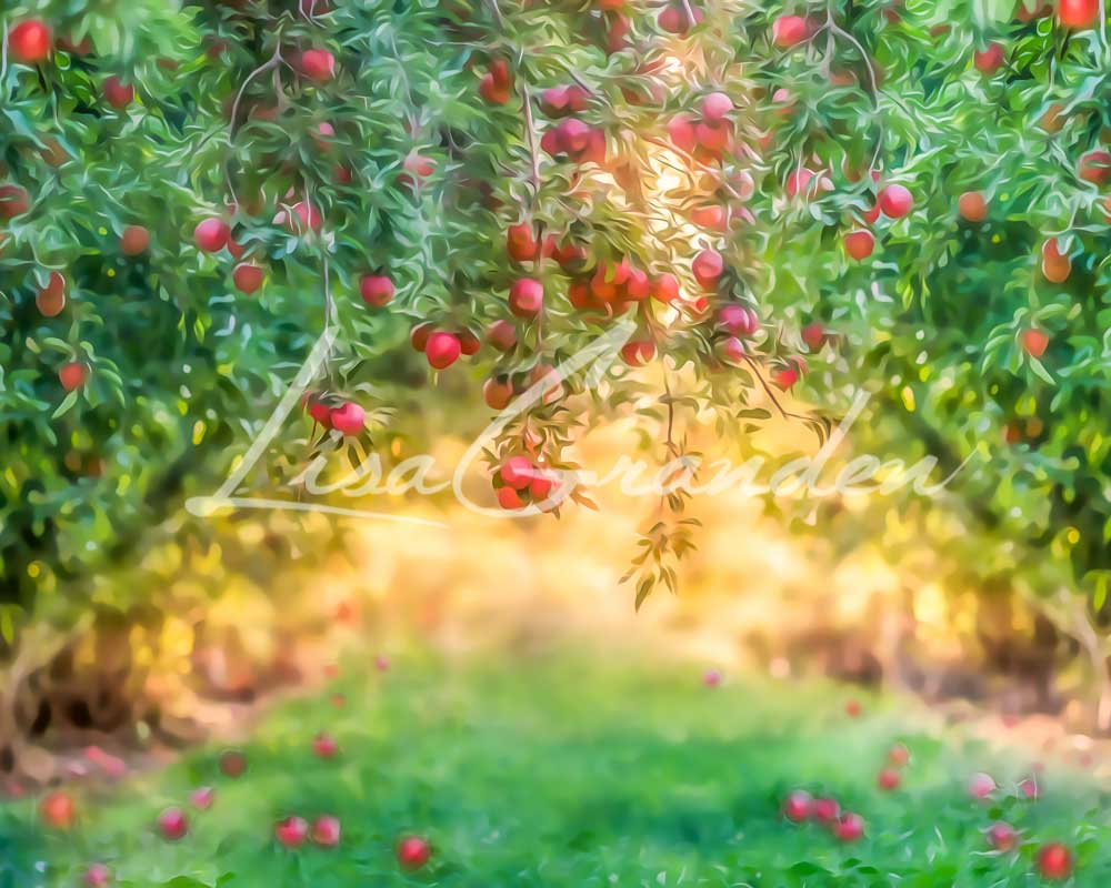 Kate Apple Orchard Summer Backdrop for Photography Designed by Lisa Granden