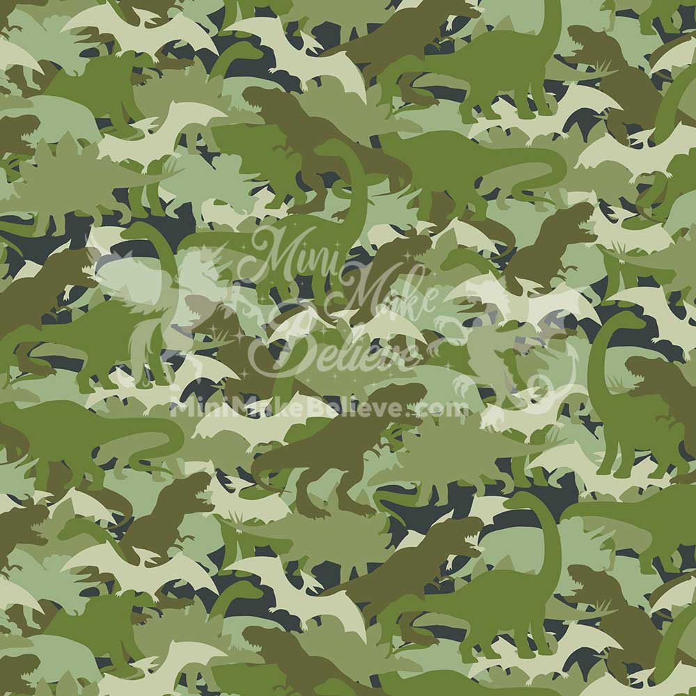 Kate Dinosaur Green Camouflage Boy Birthday Cake Smash Backdrop for Photography Designed by Mini MakeBelieve -UK