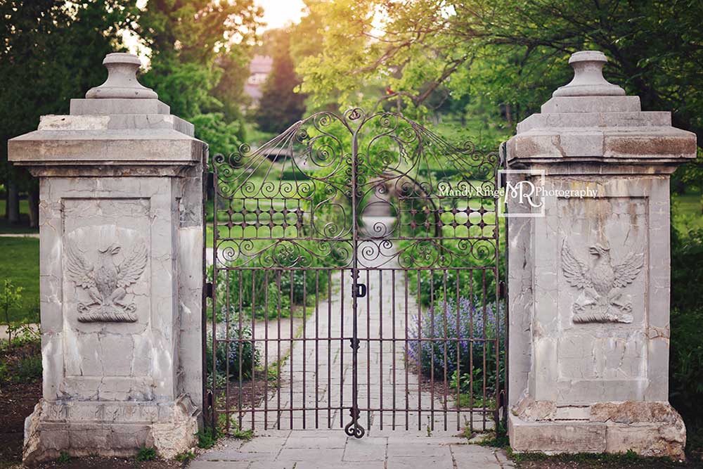 Kate Summer Wedding Garden Gate Backdrop Designed by Mandy Ringe Photography -UK