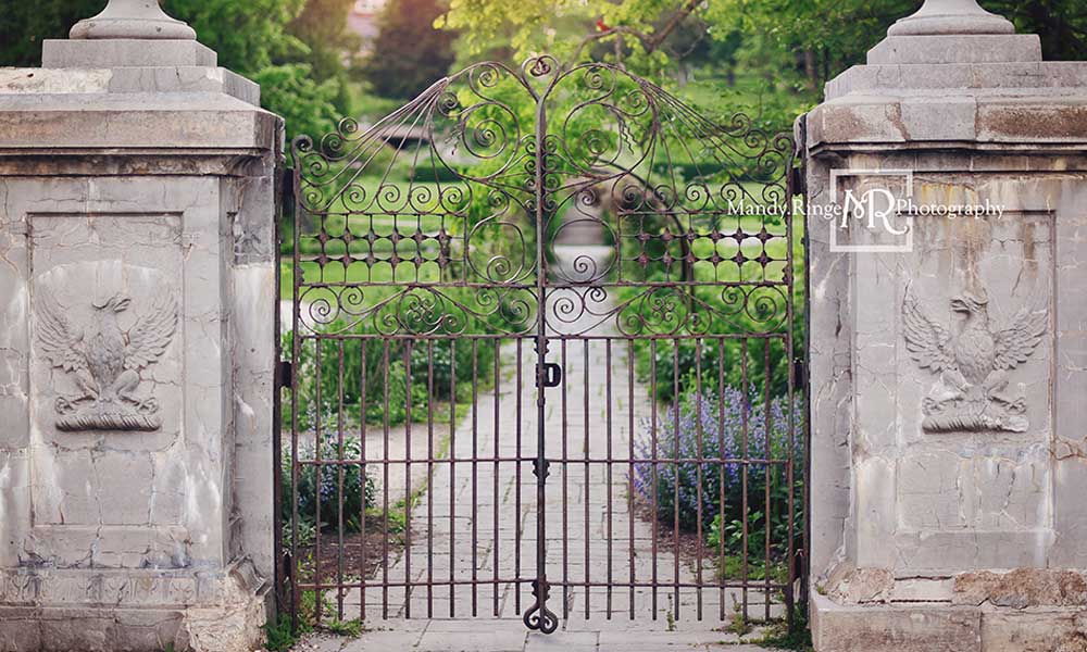 Kate Summer Wedding Garden Gate Backdrop Designed by Mandy Ringe Photography