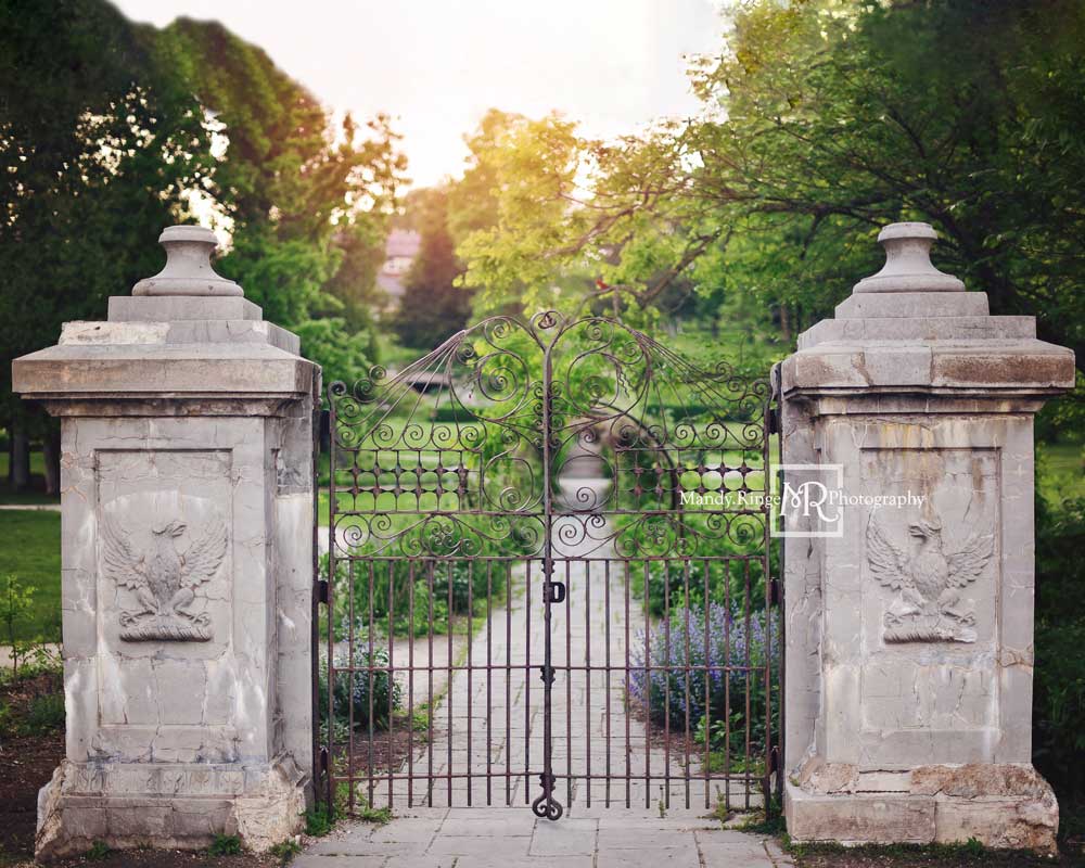 Kate Summer Wedding Garden Gate Backdrop Designed by Mandy Ringe Photography