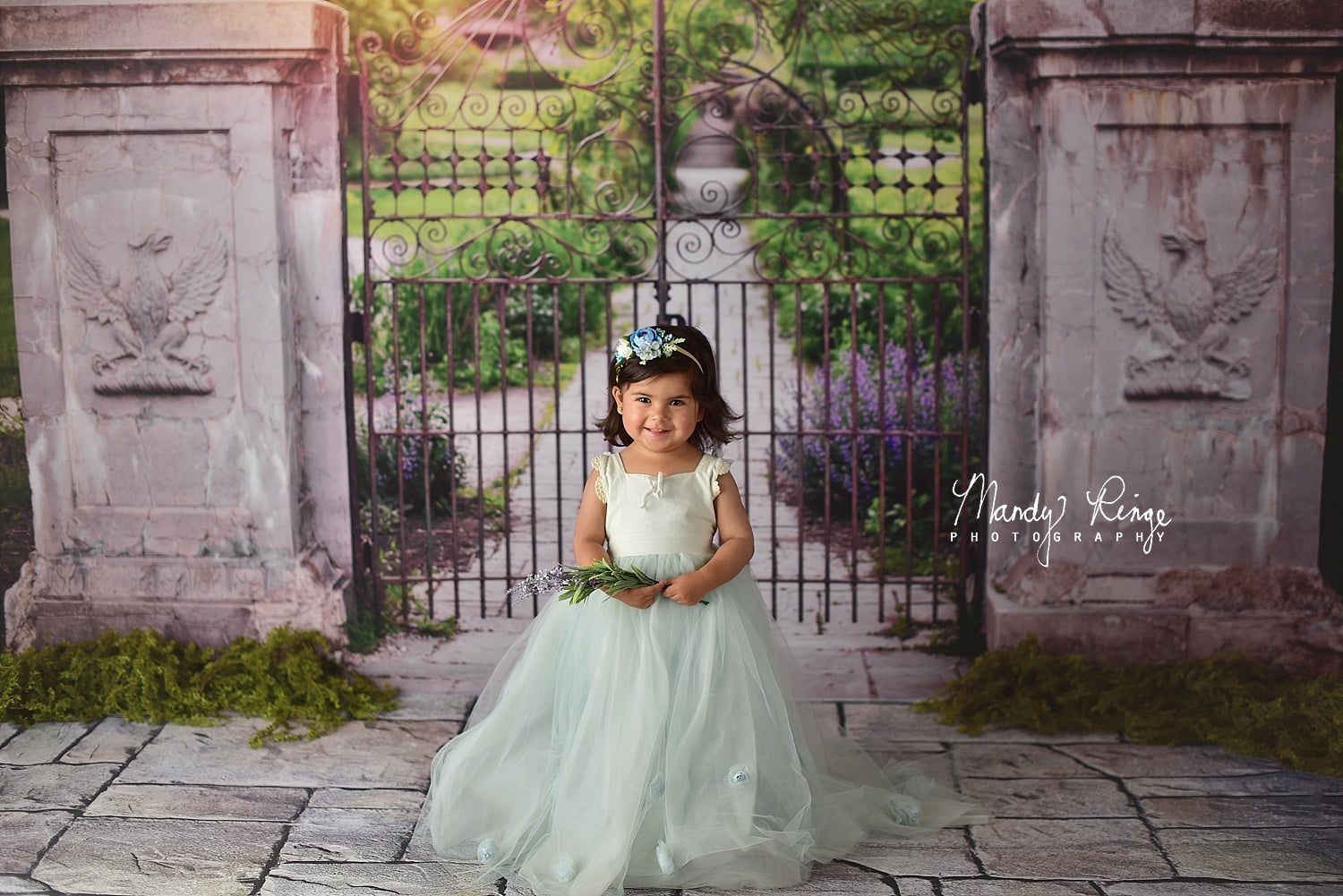 Kate Summer Wedding Garden Gate Backdrop Designed by Mandy Ringe Photography