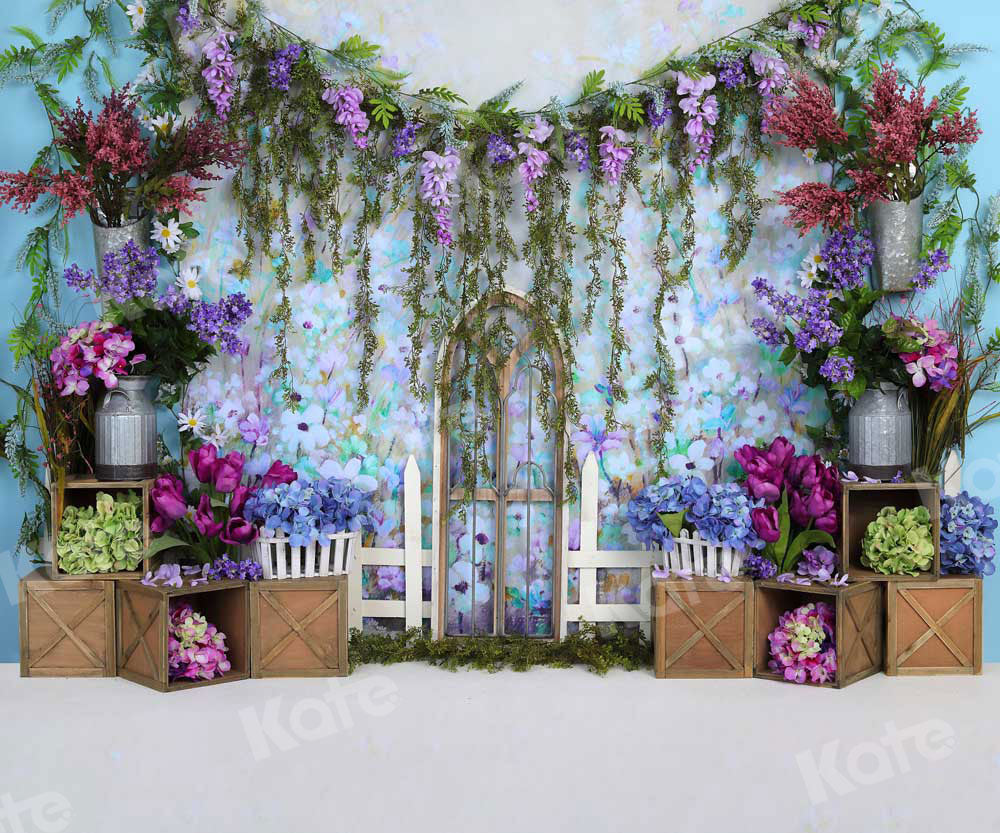 Kate Cake Smash Floral Wedding Party Backdrop for Photography
