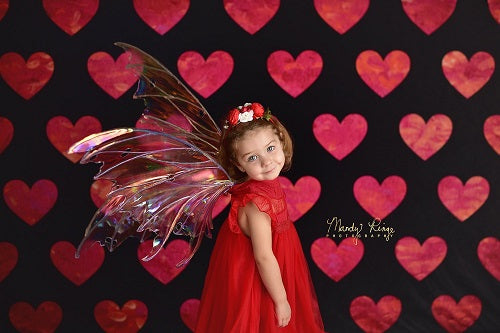 Kate Painted Heart Pattern Valentines Backdrop Designed By Mandy Ringe Photography -UK
