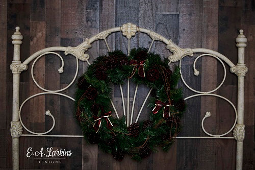Kate Christmas Headboard Wreath Lights Backdrop Designed By Erin Larkins