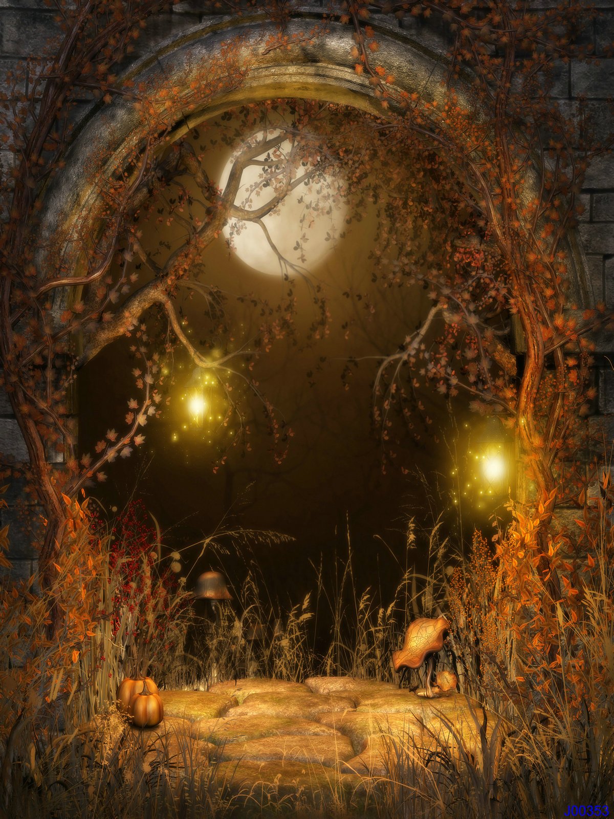 Katebackdrop£ºKate Halloween Photography Backdrop Vintage Forest Photo Background